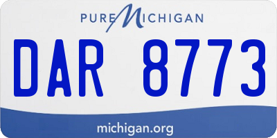 MI license plate DAR8773