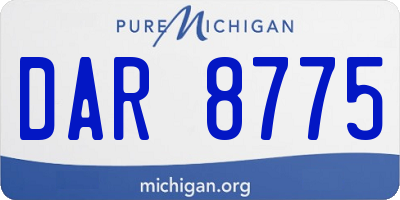 MI license plate DAR8775