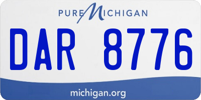 MI license plate DAR8776