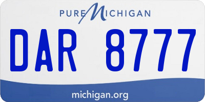 MI license plate DAR8777