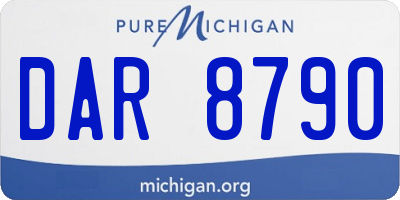 MI license plate DAR8790