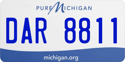 MI license plate DAR8811