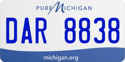 MI license plate DAR8838