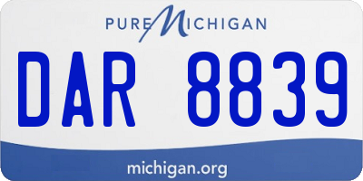 MI license plate DAR8839