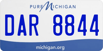 MI license plate DAR8844