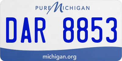 MI license plate DAR8853
