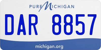 MI license plate DAR8857