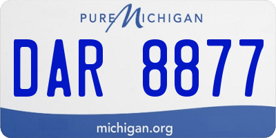 MI license plate DAR8877