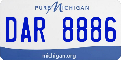 MI license plate DAR8886