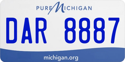 MI license plate DAR8887