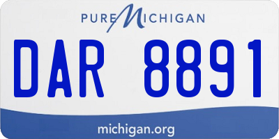 MI license plate DAR8891
