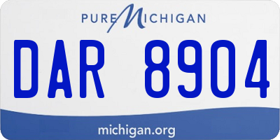 MI license plate DAR8904