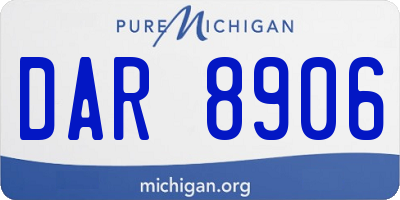 MI license plate DAR8906