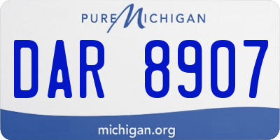 MI license plate DAR8907