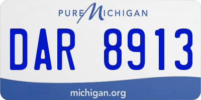 MI license plate DAR8913