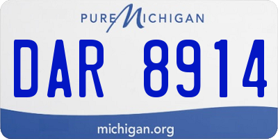 MI license plate DAR8914