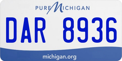 MI license plate DAR8936