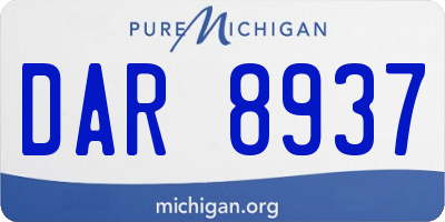 MI license plate DAR8937