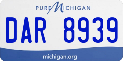 MI license plate DAR8939
