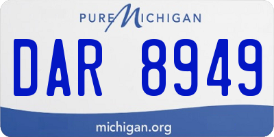 MI license plate DAR8949