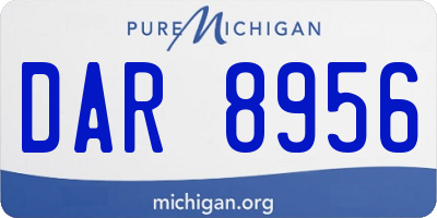 MI license plate DAR8956