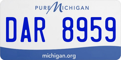 MI license plate DAR8959