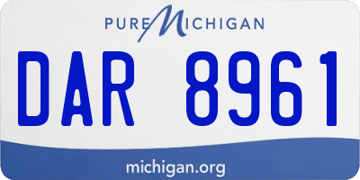 MI license plate DAR8961