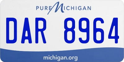 MI license plate DAR8964