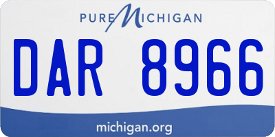 MI license plate DAR8966