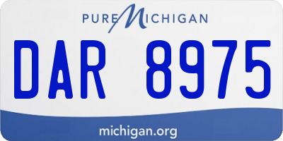 MI license plate DAR8975