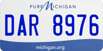 MI license plate DAR8976