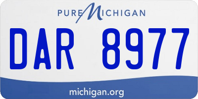 MI license plate DAR8977