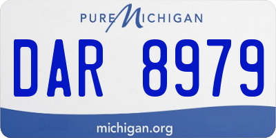 MI license plate DAR8979