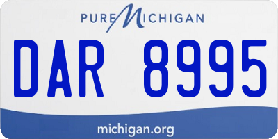 MI license plate DAR8995