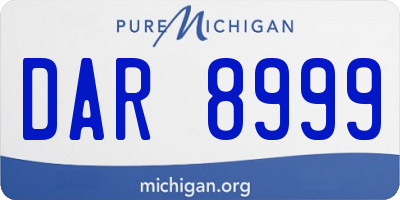 MI license plate DAR8999