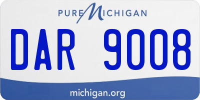 MI license plate DAR9008
