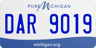 MI license plate DAR9019