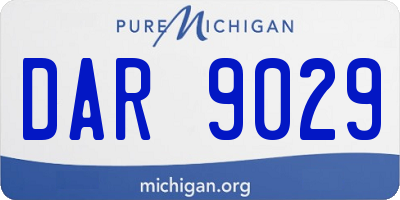 MI license plate DAR9029