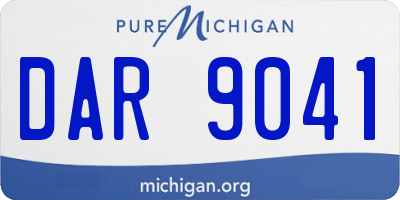 MI license plate DAR9041