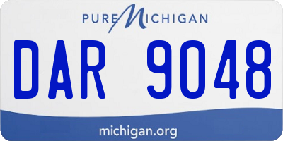 MI license plate DAR9048
