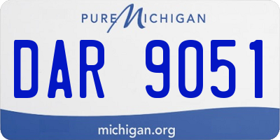 MI license plate DAR9051