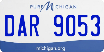 MI license plate DAR9053