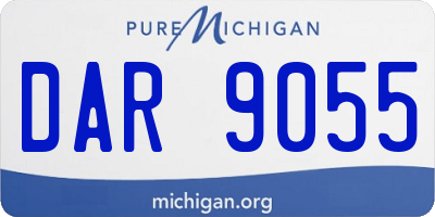MI license plate DAR9055