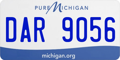 MI license plate DAR9056