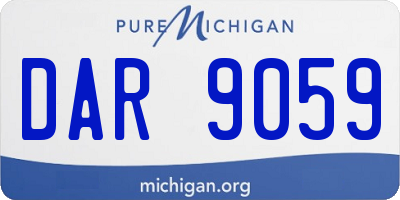 MI license plate DAR9059
