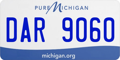 MI license plate DAR9060