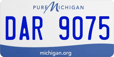 MI license plate DAR9075