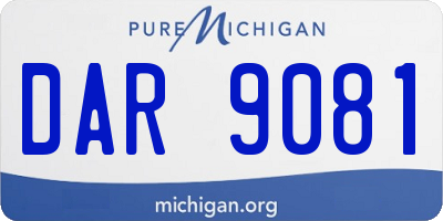 MI license plate DAR9081