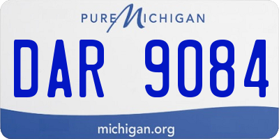 MI license plate DAR9084