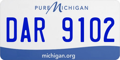 MI license plate DAR9102